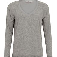 CCH long sleeve v-neck t-shirt Light grey melang