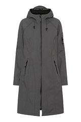 Long Soft shell Raincoat Dark Shadow