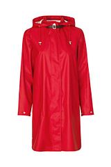 Feminine A-shaped Raincoat Deep Red