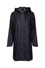 Feminine A-shaped Raincoat Dark Indigo